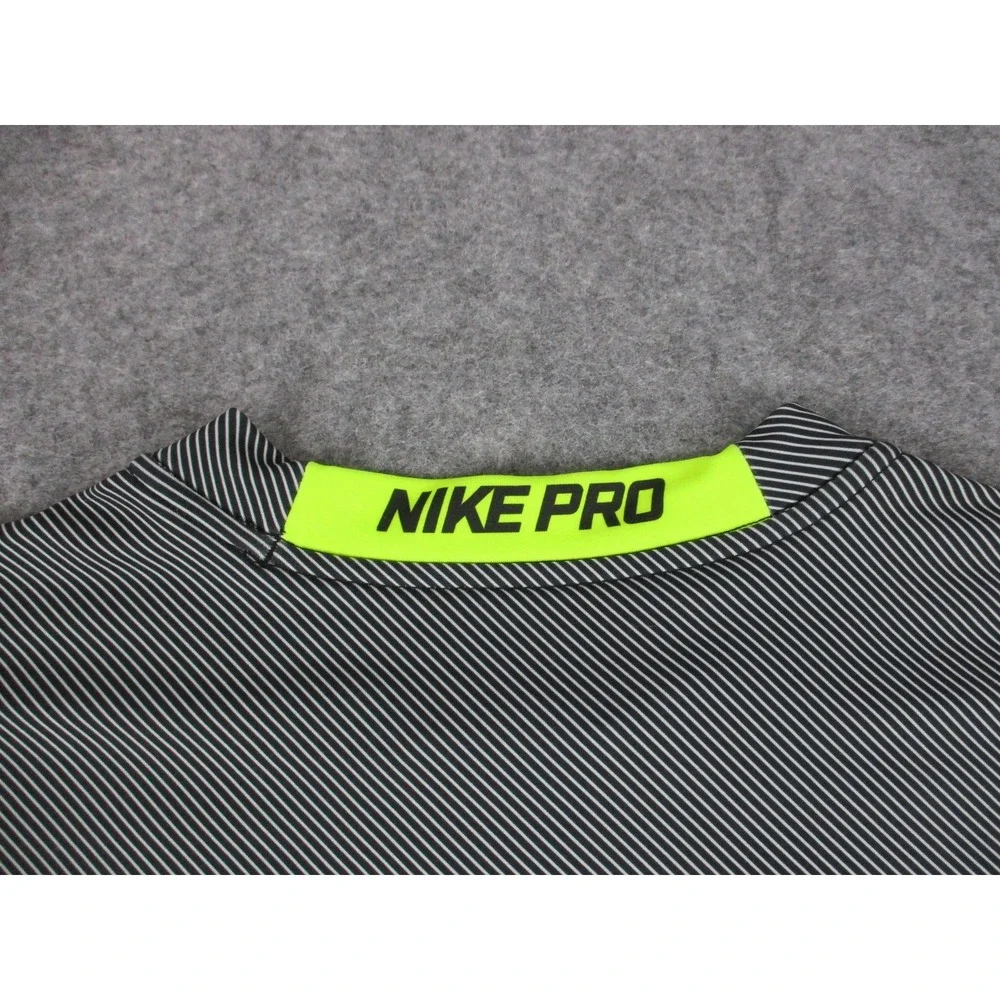 Nike Pro Shirt Mens Large Gray Dri-FIT Compression Long Sleeve Running Training